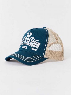 True Religion True Trucker Hatt Unisex Marinblå | VGX936517