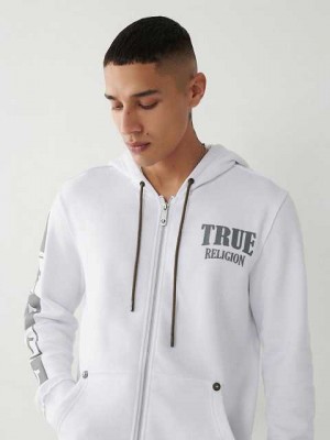 True Religion True Zip Hoodie Herr Vita | KYQ340168