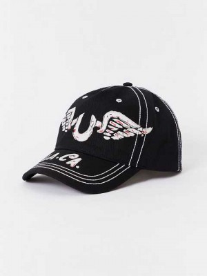 True Religion Wing Logo Hatt Unisex Svarta | OVF086495