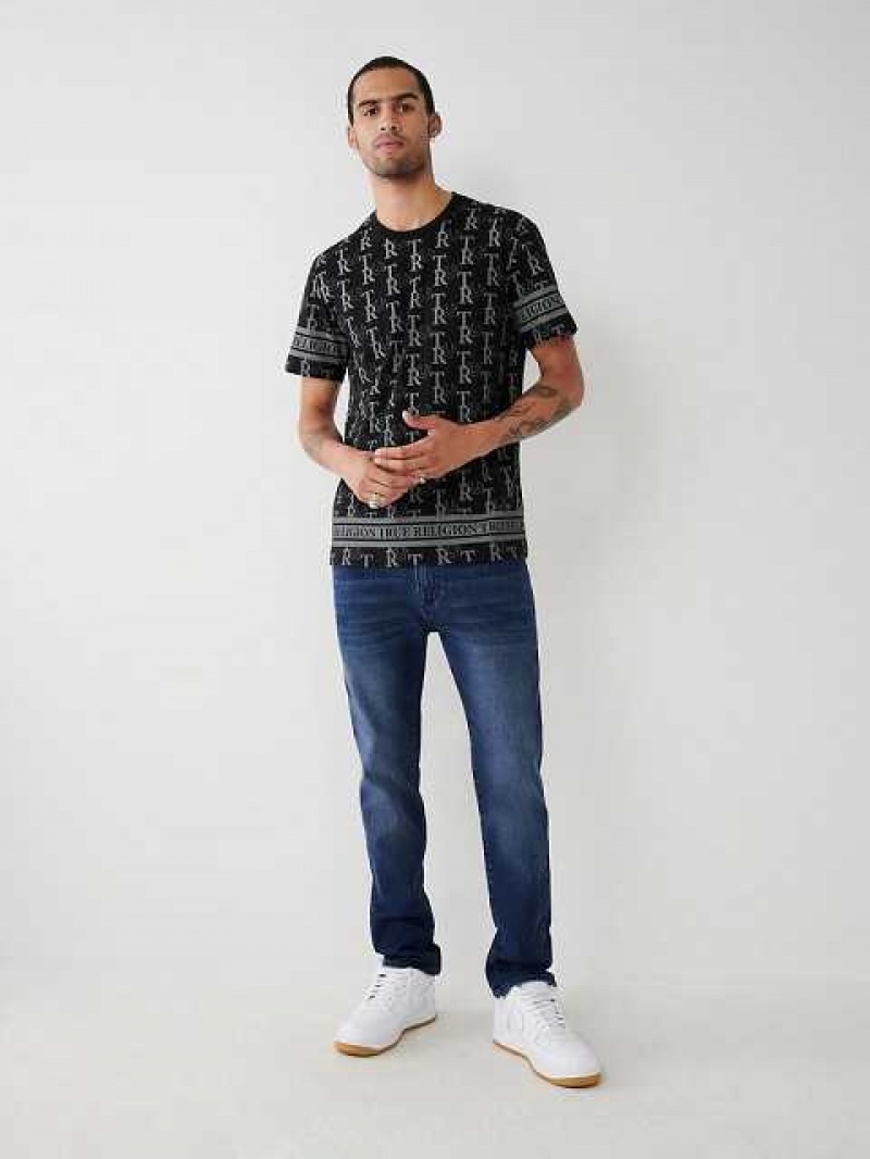 True Religion Allover Print T-shirt Herr Svarta | ANW694715