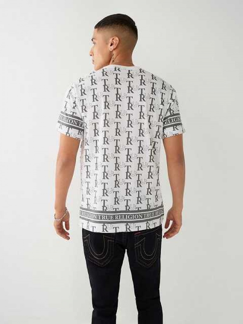 True Religion Allover Print T-shirt Herr Vita | XIV068537