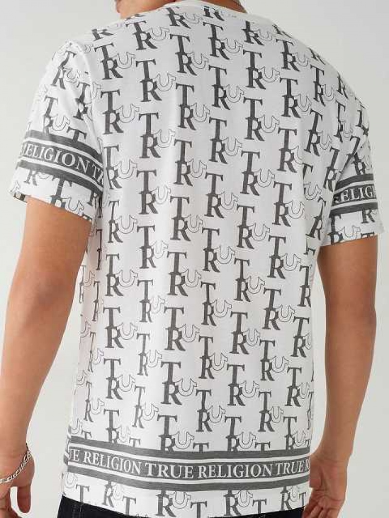 True Religion Allover Print T-shirt Herr Vita | XIV068537