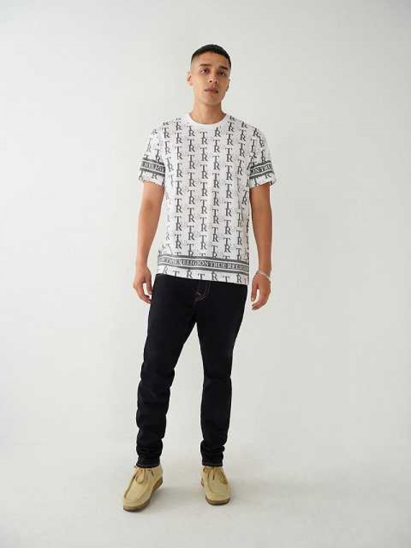 True Religion Allover Print T-shirt Herr Vita | XIV068537