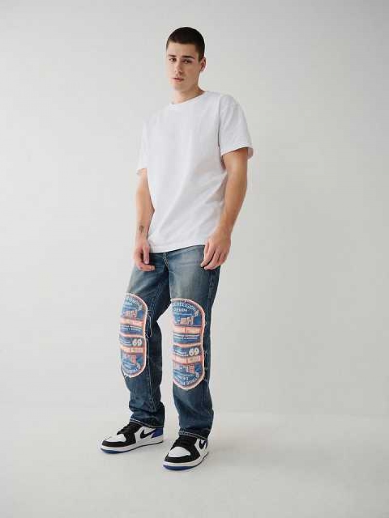 True Religion Archive Ricky Straight Jeans Herr Blå | WAQ234581