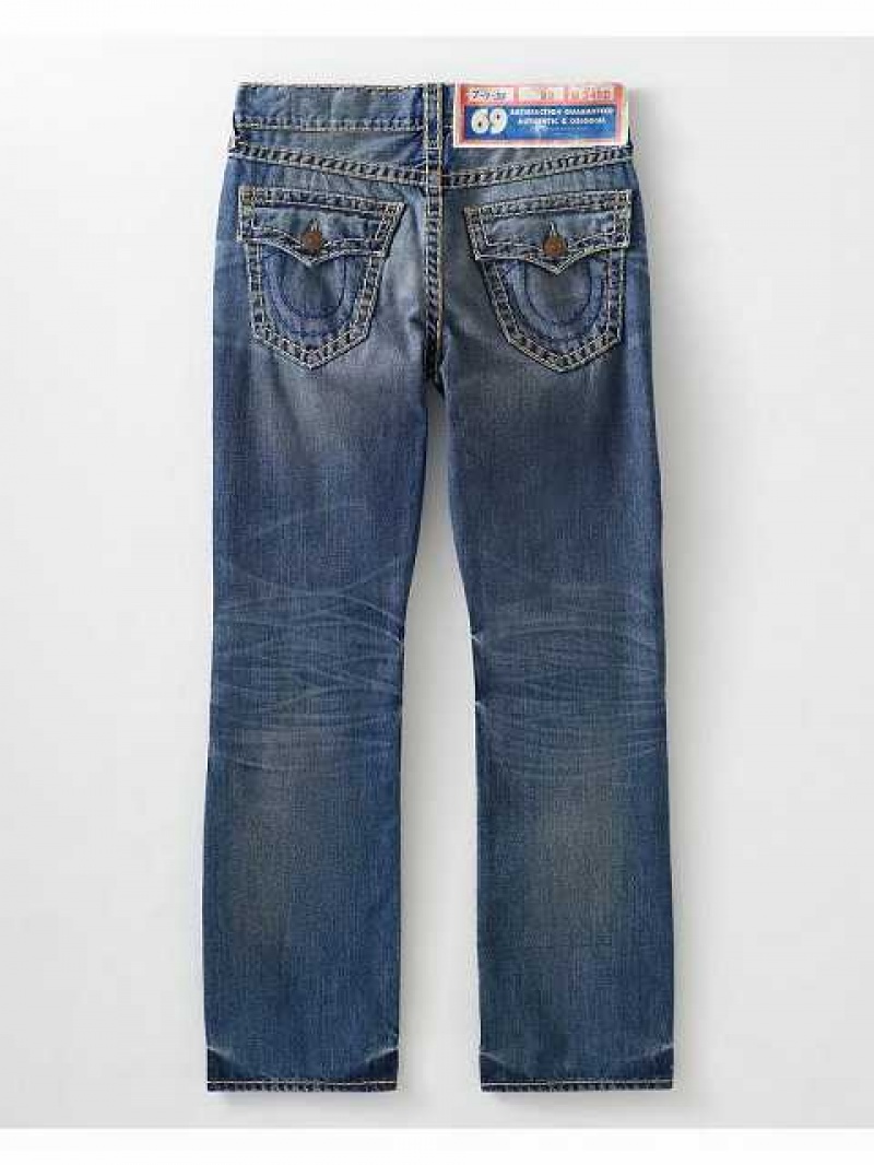 True Religion Archive Ricky Straight Jeans Herr Blå | WAQ234581