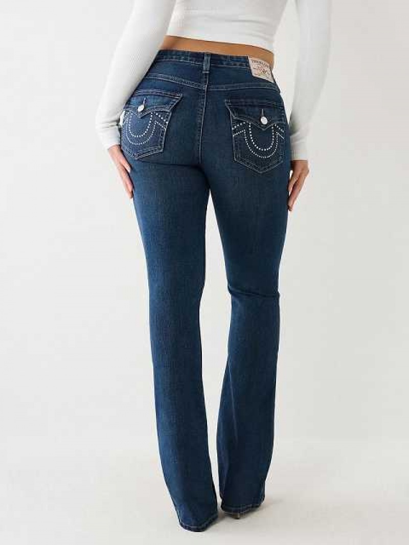 True Religion Becca Bootcut Jeans Dam Marinblå | AKX985742