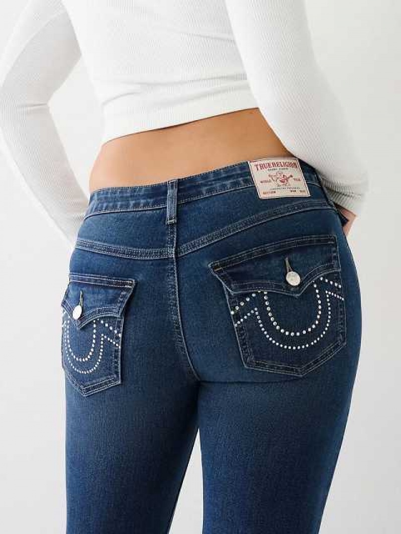 True Religion Becca Bootcut Jeans Dam Marinblå | AKX985742