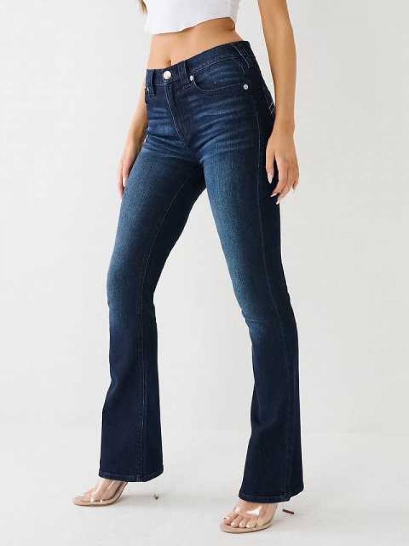 True Religion Becca High Rise Bootcut Jeans Dam Marinblå | QJK132948