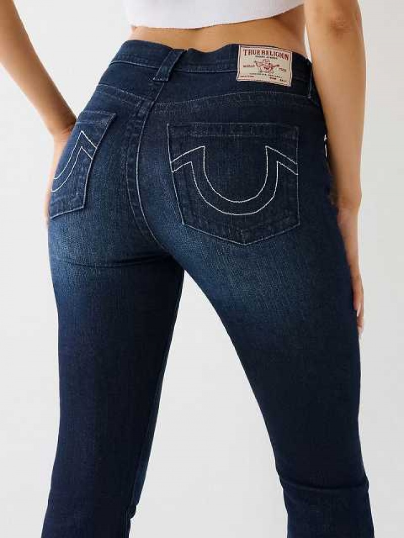 True Religion Becca High Rise Bootcut Jeans Dam Marinblå | QJK132948