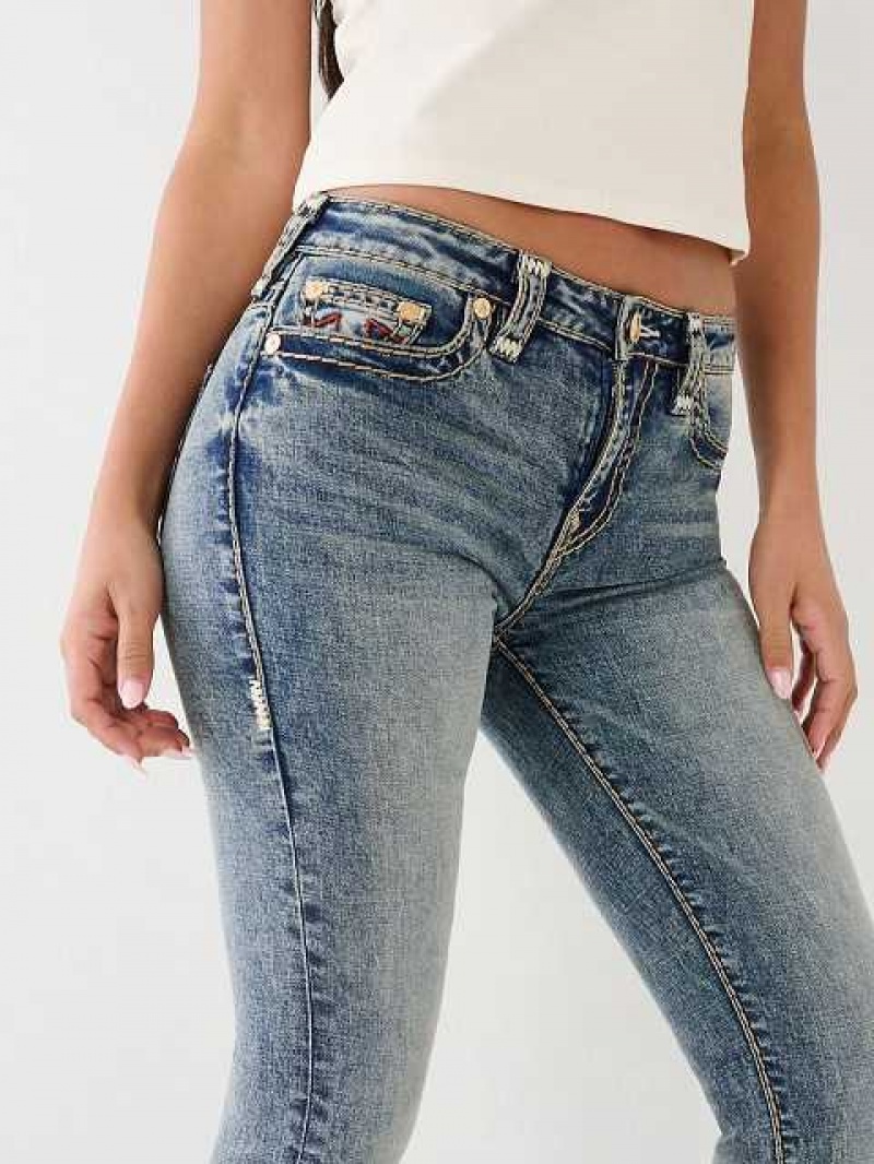 True Religion Becca Stitch Bootcut Jeans Dam Blå | VEP673280