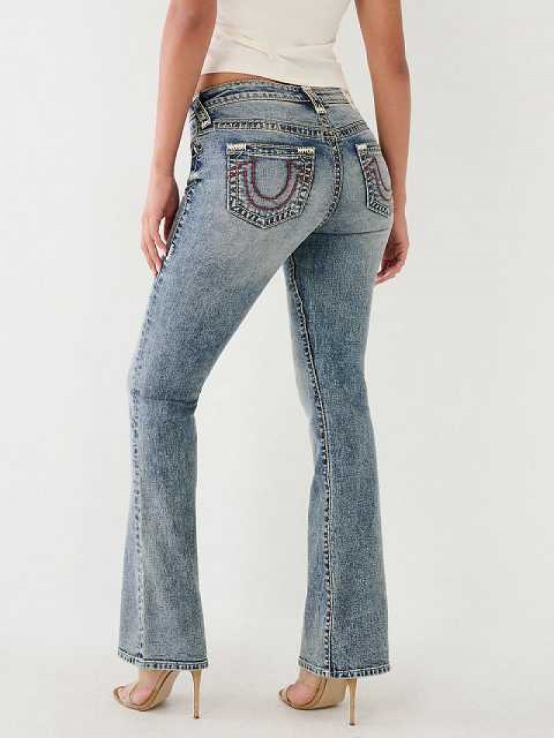 True Religion Becca Stitch Bootcut Jeans Dam Blå | VEP673280