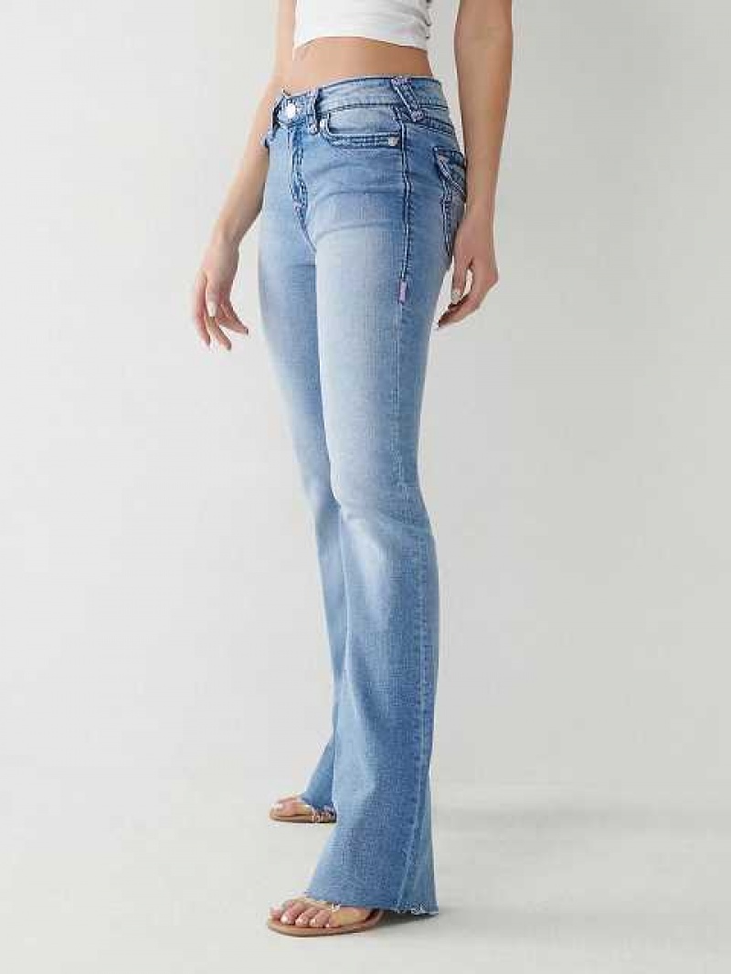 True Religion Becca Stitch Bootcut Jeans Dam Blå | KZJ385721