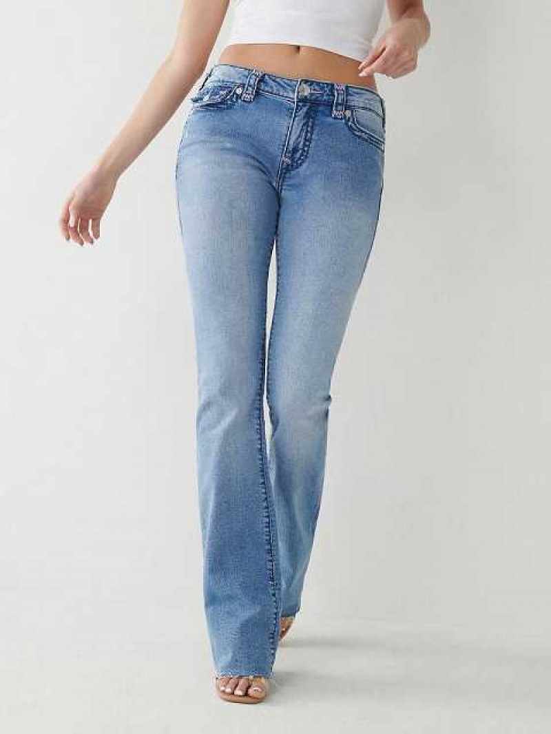 True Religion Becca Stitch Bootcut Jeans Dam Blå | KZJ385721