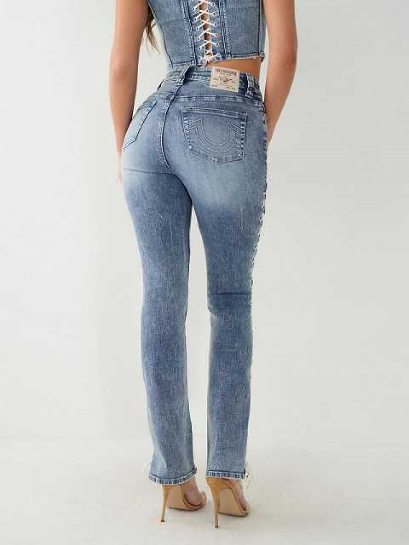 True Religion Billie High Rise Straight Jeans Dam Tvätt | TKL503917