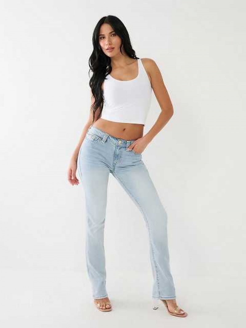 True Religion Billie Mid Rise Straight Jeans Dam Blå | KLH520318