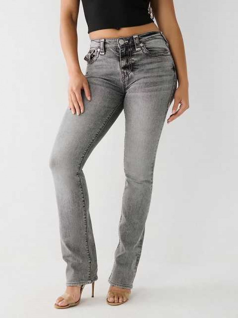 True Religion Billie Straight Jeans Dam Mörkgrå | SPE475193