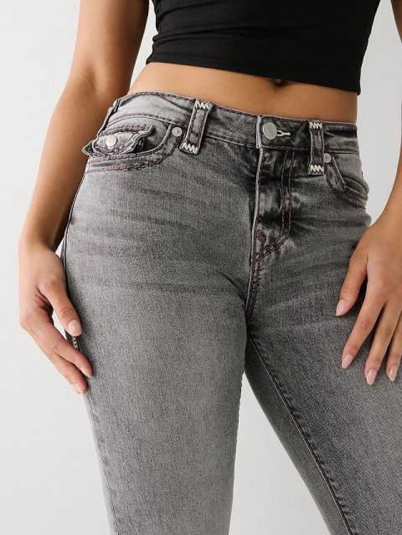 True Religion Billie Straight Jeans Dam Mörkgrå | SPE475193