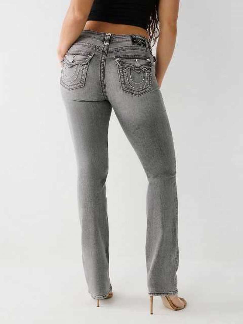 True Religion Billie Straight Jeans Dam Mörkgrå | SPE475193