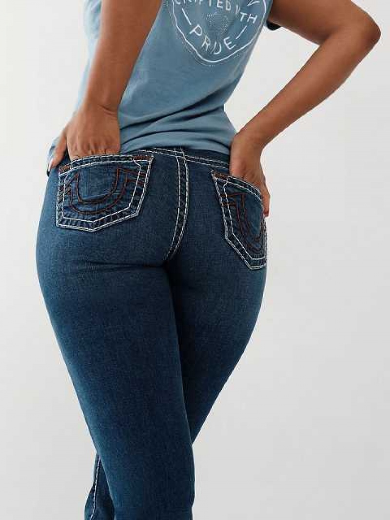 True Religion Billie Straight Jeans Dam Blå | GTM268509