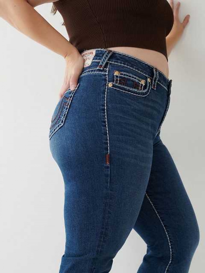 True Religion Billie Straight Jeans Dam Blå | GTM268509