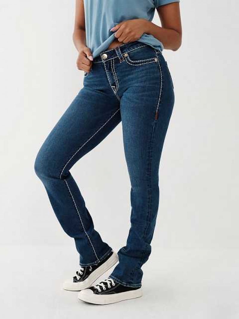 True Religion Billie Straight Jeans Dam Blå | GTM268509