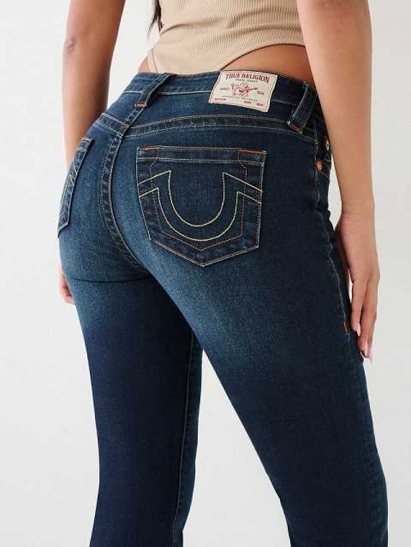 True Religion Billie Straight Jeans Dam Mörktvätt | ZXU756139