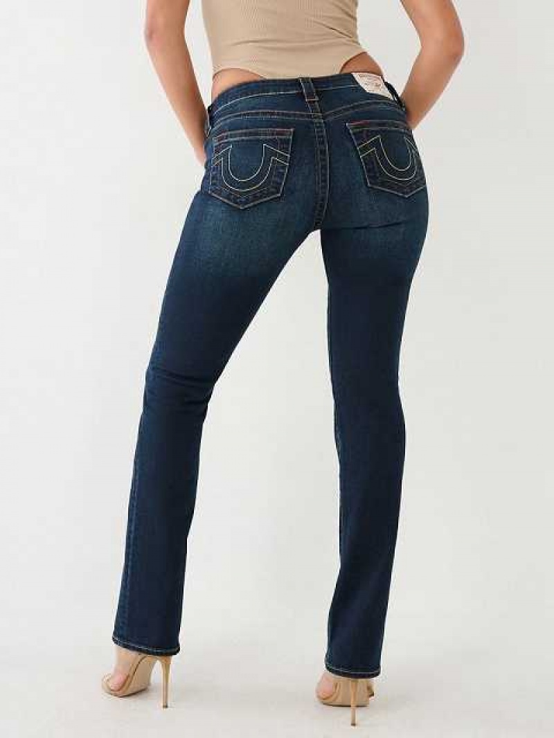 True Religion Billie Straight Jeans Dam Mörktvätt | ZXU756139