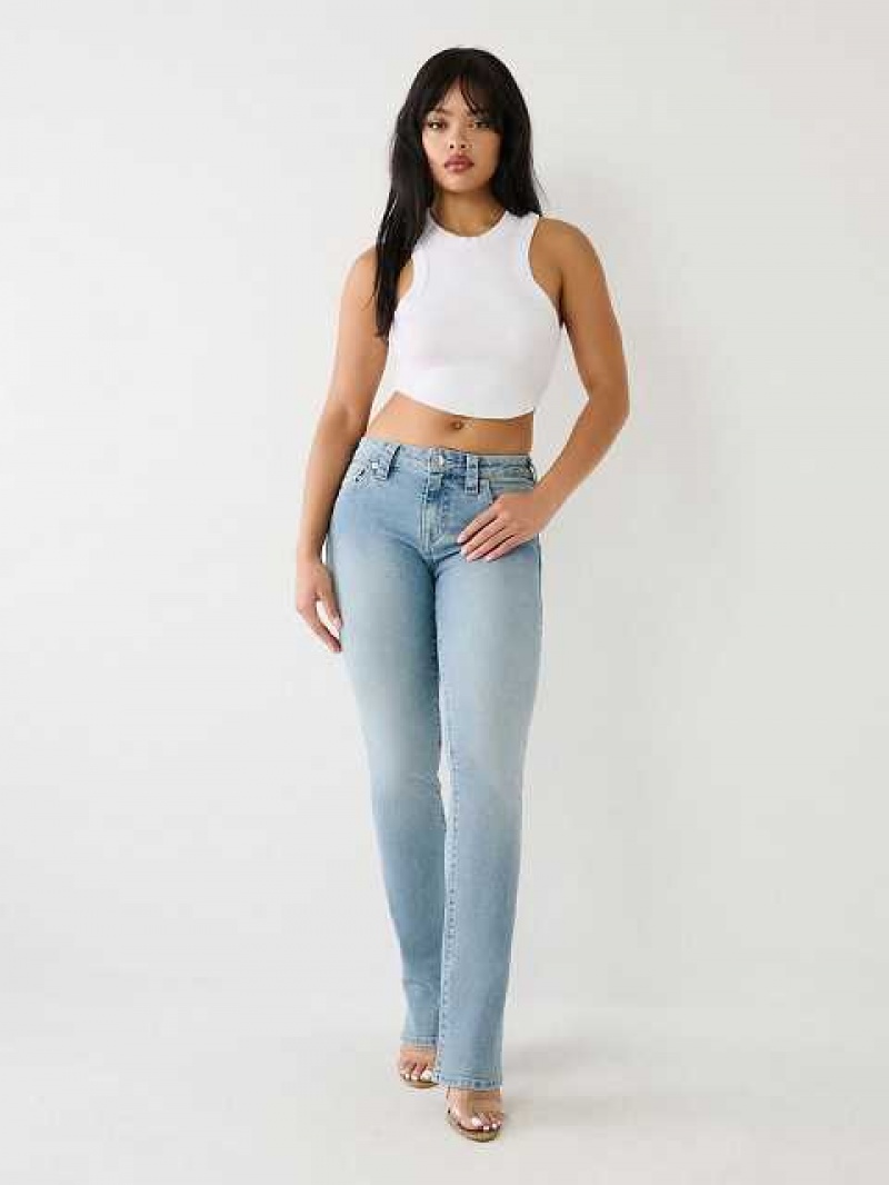 True Religion Billie Straight Jeans Dam Blå | DHE206549