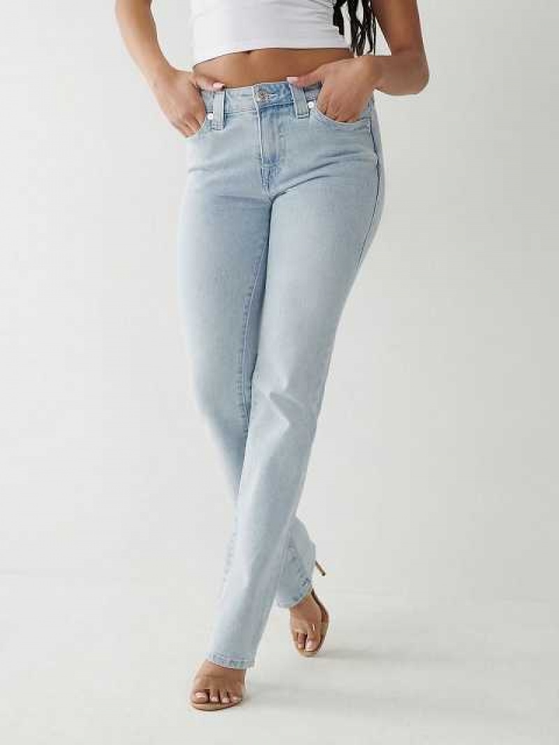 True Religion Billie Straight Jeans Dam Blå | CLG985624