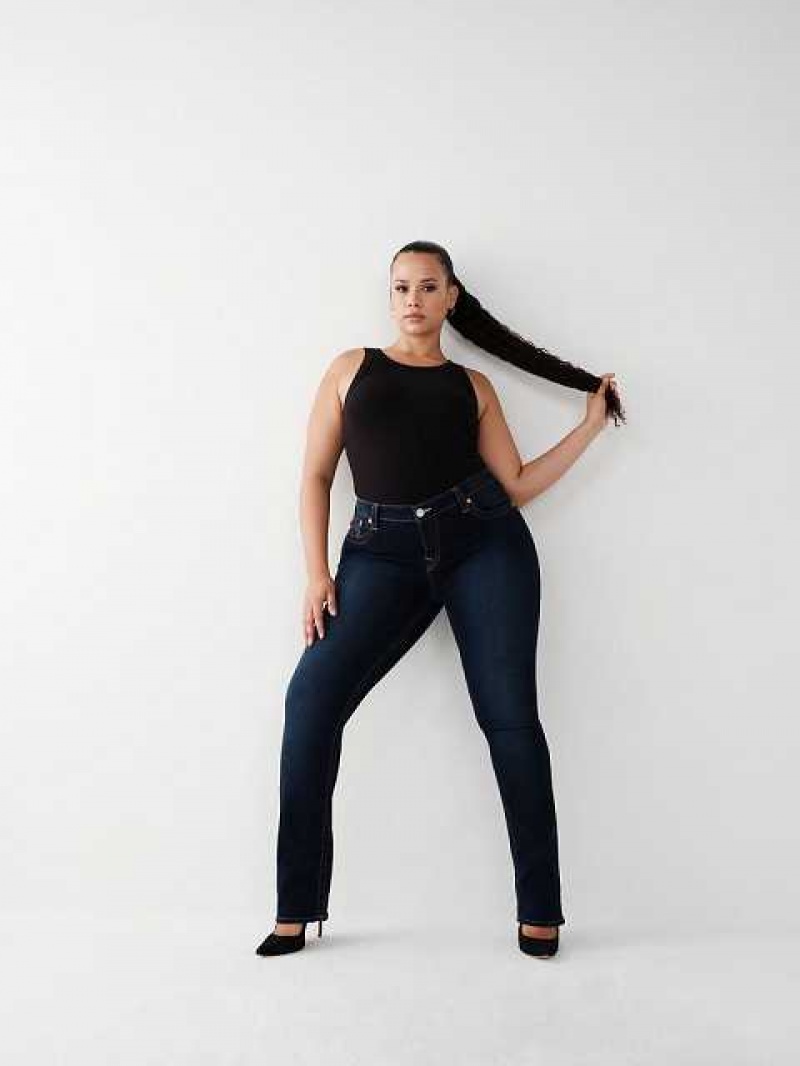 True Religion Billie Straight Jeans Dam Mörkblå | CJP403769