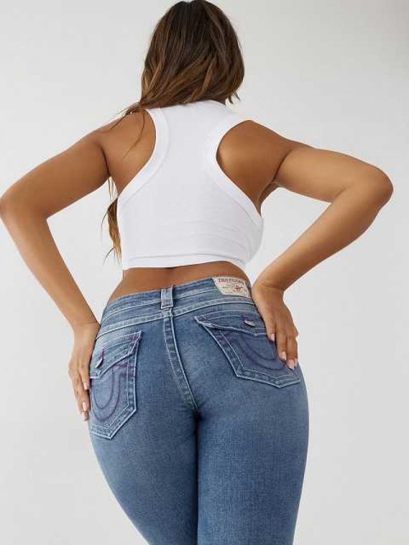 True Religion Billie Straight Jeans Dam Blå | EWM532086