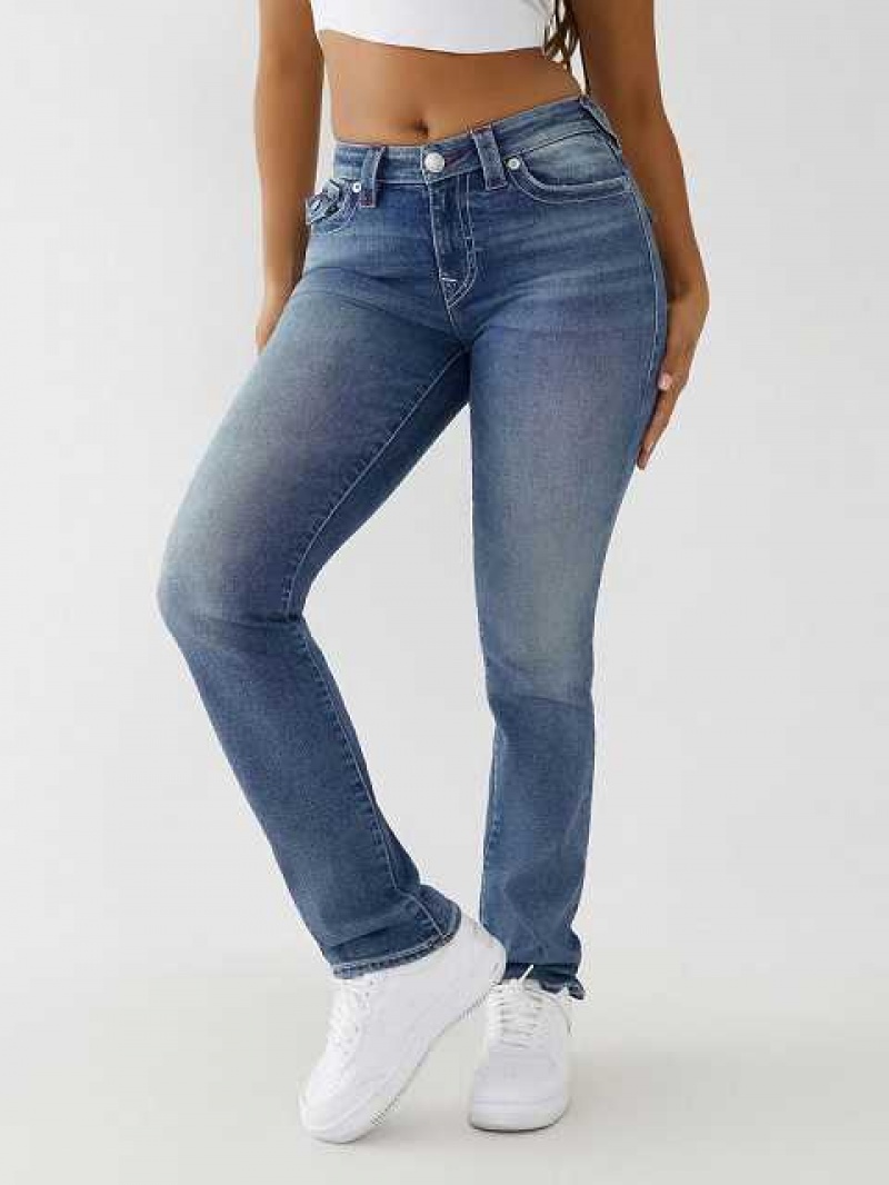 True Religion Billie Straight Jeans Dam Blå | EWM532086