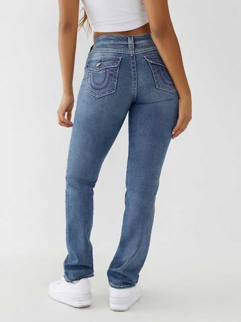 True Religion Billie Straight Jeans Dam Blå | EWM532086