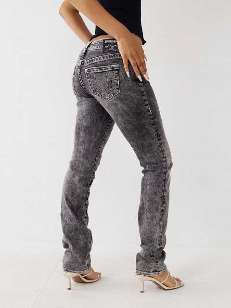 True Religion Billie Straight Jeans Dam Mörkgrå | UOT170945