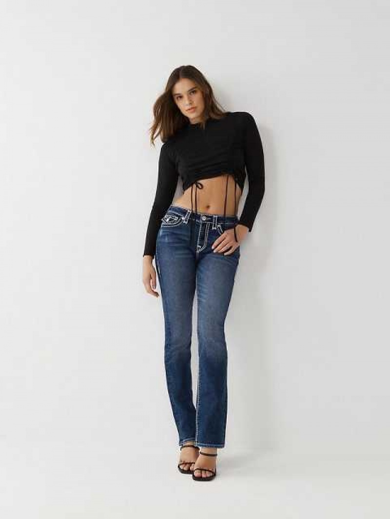 True Religion Billie Straight Jeans Dam Blå | JWX531497