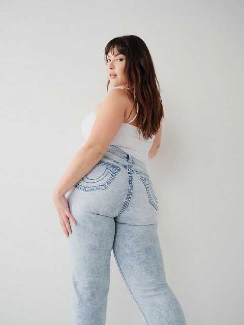 True Religion Billie Straight Jeans Dam Ljusblå | LRJ527934