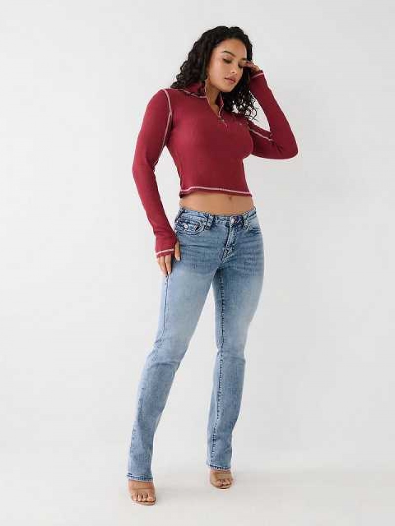 True Religion Billie Straight Jeans Dam Ljustvätt | AUQ320967