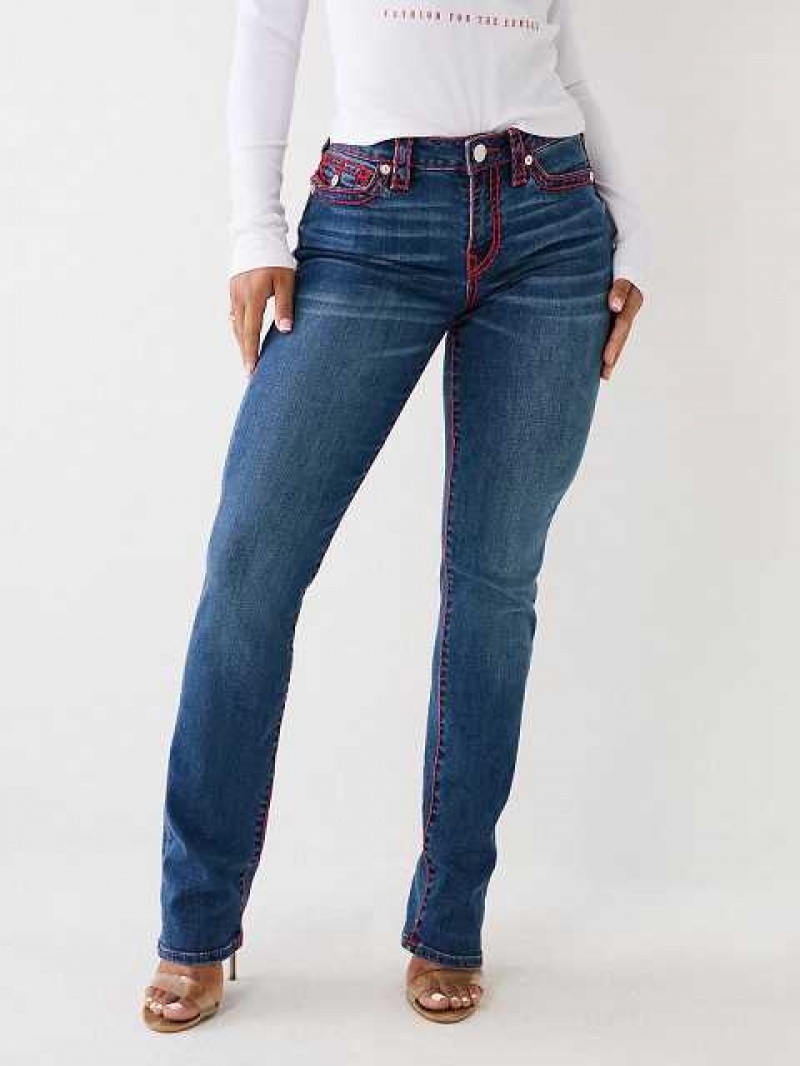 True Religion Billie Straight Jeans Dam Blå | CBA734890