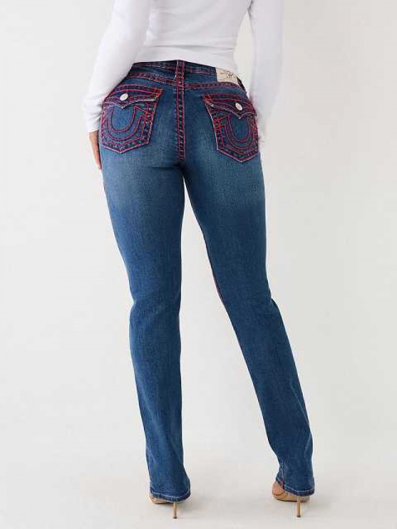 True Religion Billie Straight Jeans Dam Blå | CBA734890