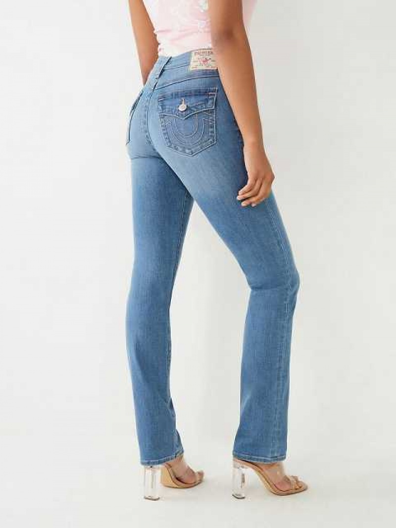 True Religion Billie Straight Jeans Dam Blå | TZQ305924