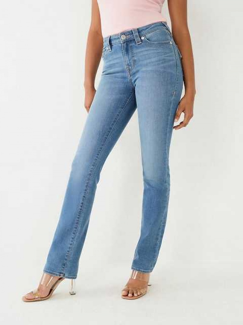 True Religion Billie Straight Jeans Dam Blå | TZQ305924