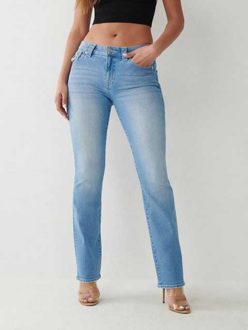 True Religion Billie Straight Jeans Dam Blå | KGZ625981