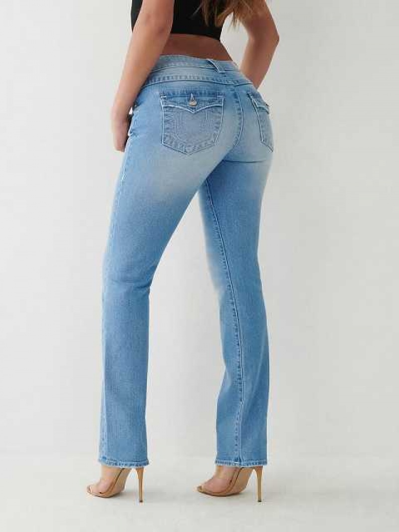 True Religion Billie Straight Jeans Dam Blå | KGZ625981