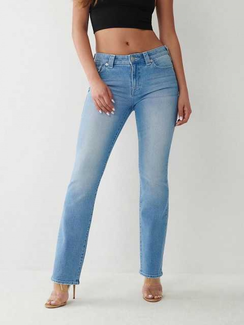 True Religion Billie Straight Jeans Dam Blå | KGZ625981