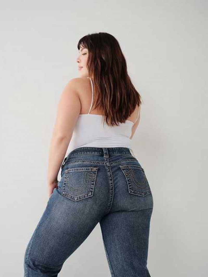 True Religion Billie Straight Jeans Dam Blå | YLQ809326