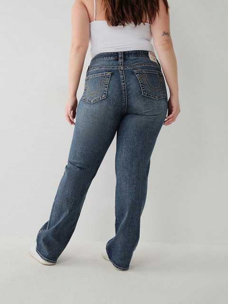 True Religion Billie Straight Jeans Dam Blå | YLQ809326