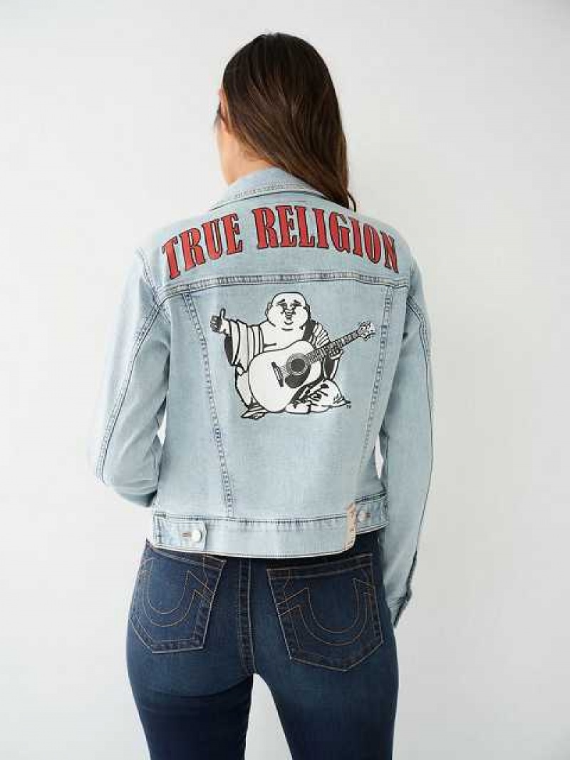 True Religion Buddha Denim Jacka Dam Vita | YOT945081