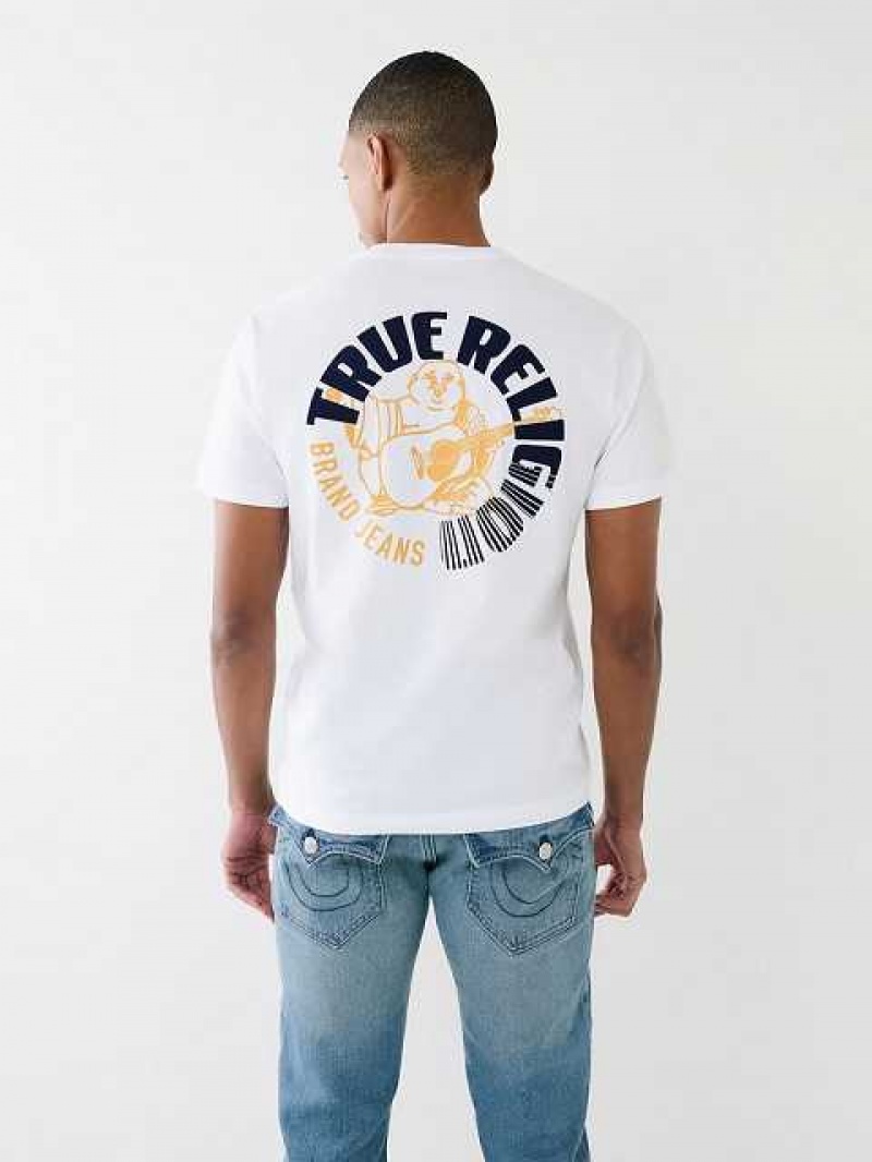 True Religion Buddha Logo Crew T-shirt Herr Vita | VDQ360421