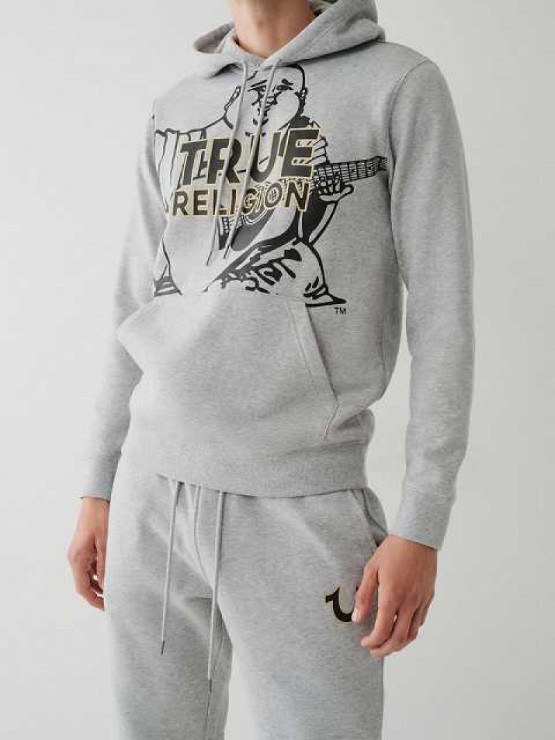 True Religion Buddha Logo Hoodie Herr Grå | LAE529871