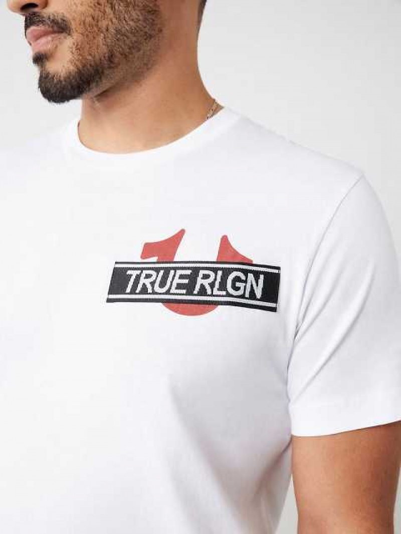 True Religion Buddha Logo True Rlgn Tape T-shirt Herr Vita | IWZ186254